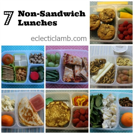 7 Non-sandwich lunches collage